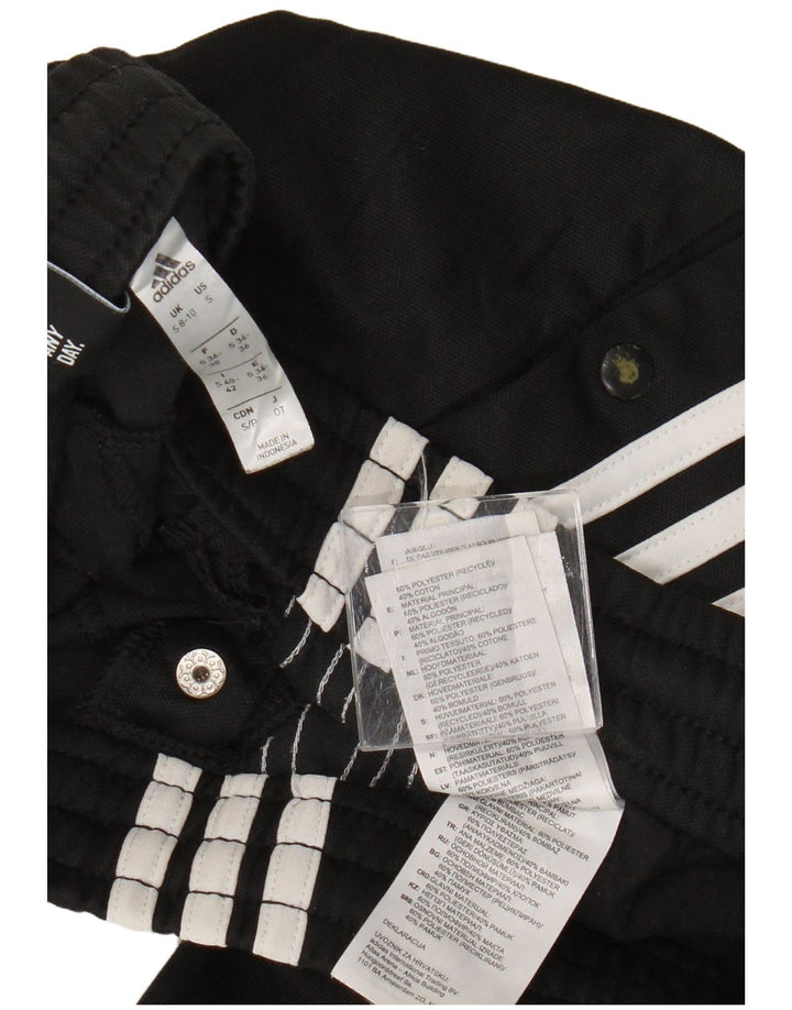 Calça de treino feminina ADIDAS UK 8/10 pequena preta poliéster