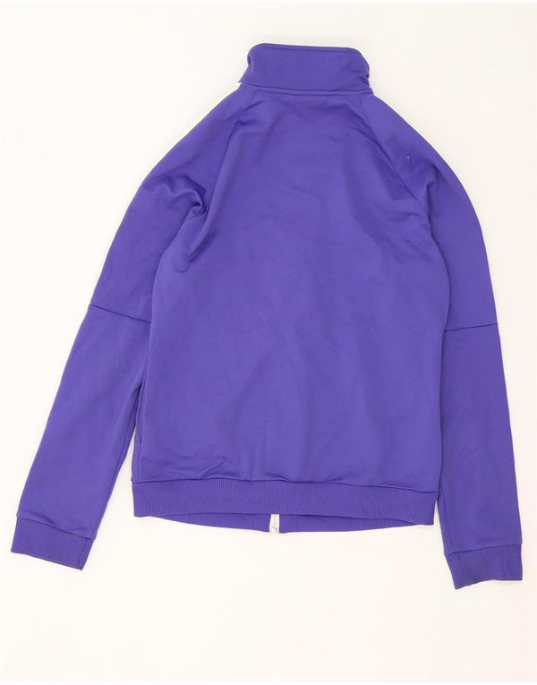 Adidas Womens Tracksuit Top Jacket UK 4/6 XS Roxo Poliéster