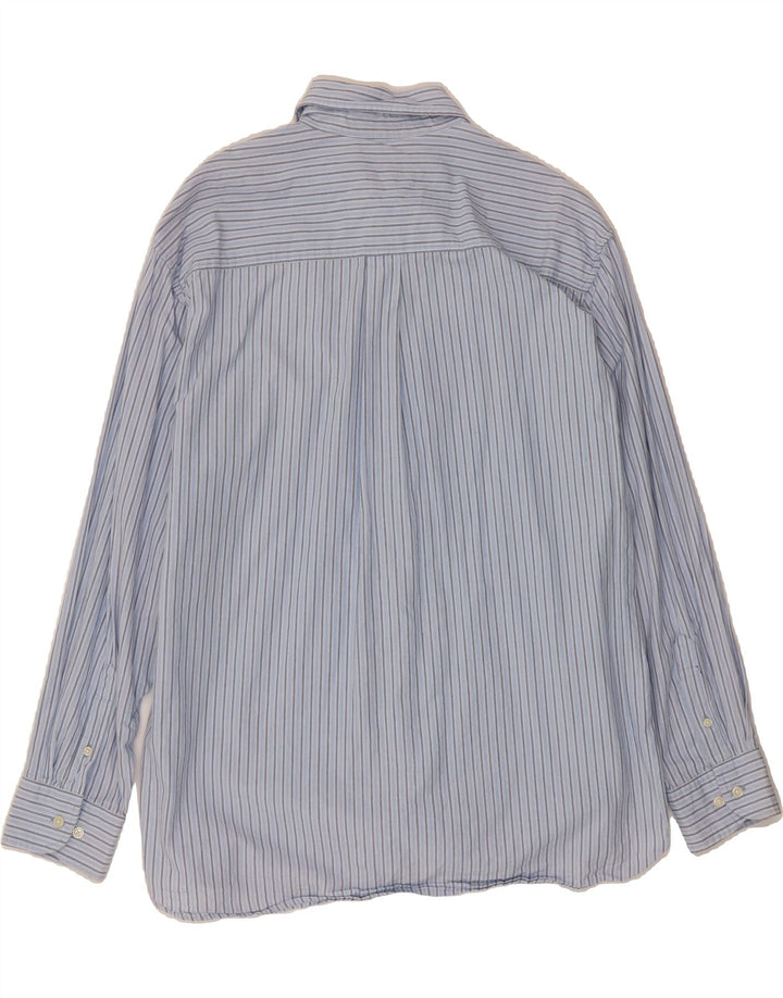 IZOD Mens Shirt XL Blue Striped Cotton Vintage Izod and Second-Hand Izod from Messina Hembry 