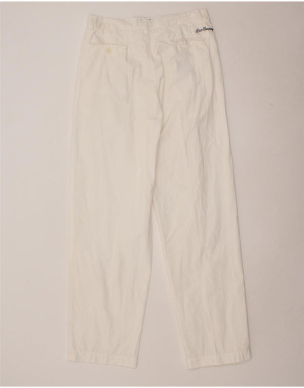 BEST COMPANY Mens Pegged Chino Trousers W32 L32 White