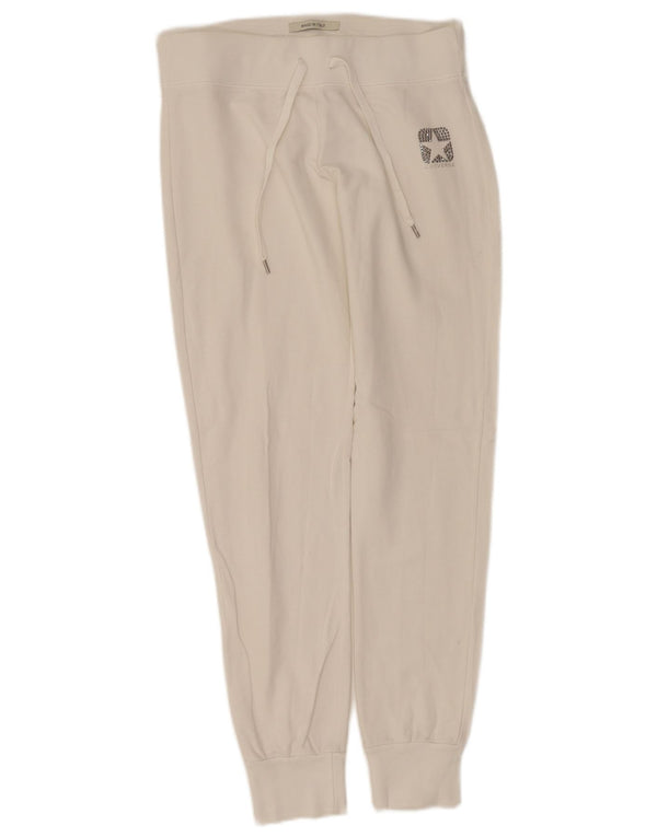 Calça de treino feminina Converse Joggers UK 10 pequeno algodão branco
