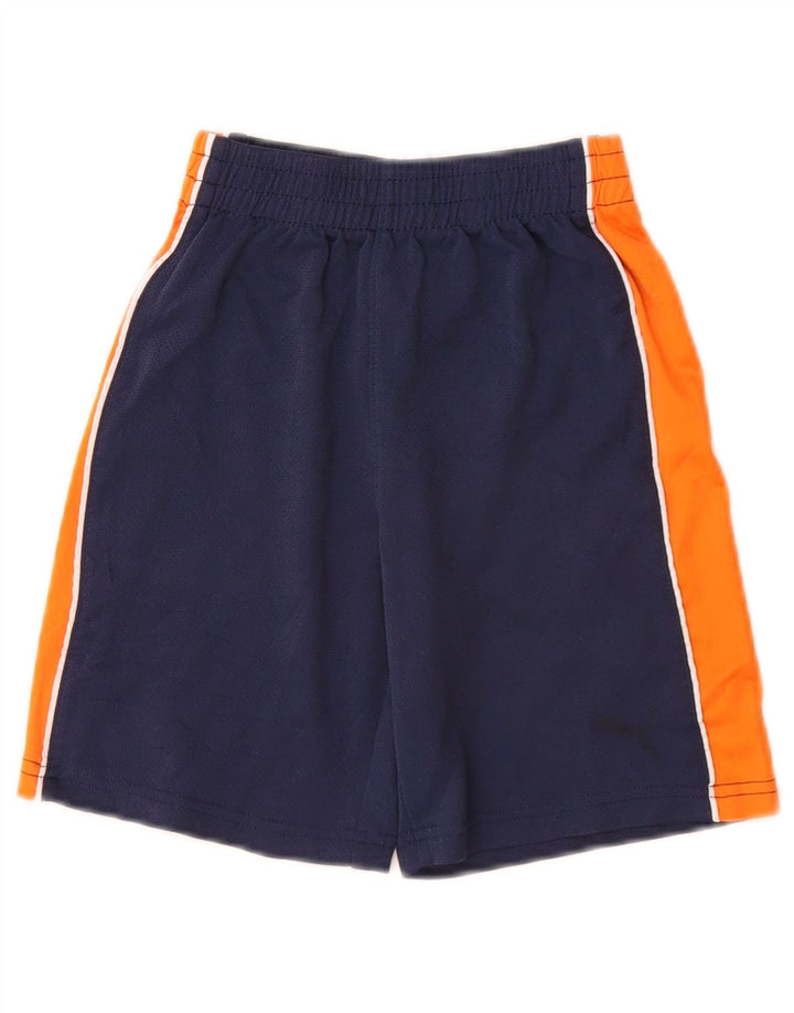 Shorts esportivos femininos Puma US 6 médio azul marinho colorblock poliéster