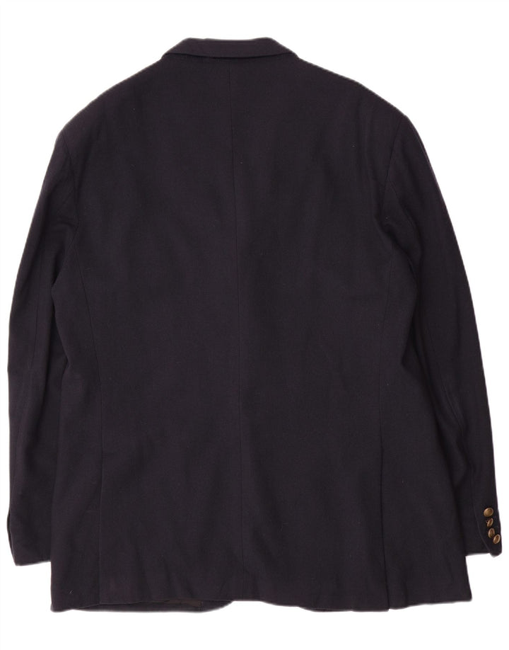Jaqueta blazer masculina Brooksfield com 3 botões Reino Unido 40 grande lã azul marinho