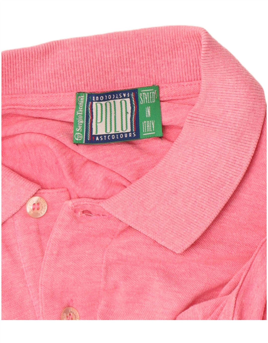 SERGIO TACCHINI Polo masculino médio algodão rosa