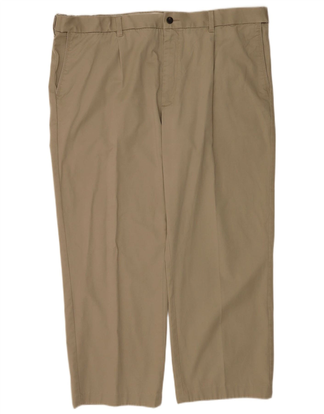 Calça chino masculina Marks & Spencer azul Harbour Pegged W42 L29 bege