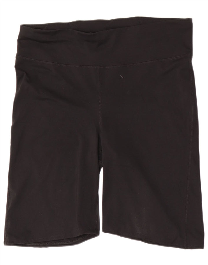 Shorts esportivos femininos de ajuste regular MARKS & SPENCER Reino Unido 16 grandes pretos