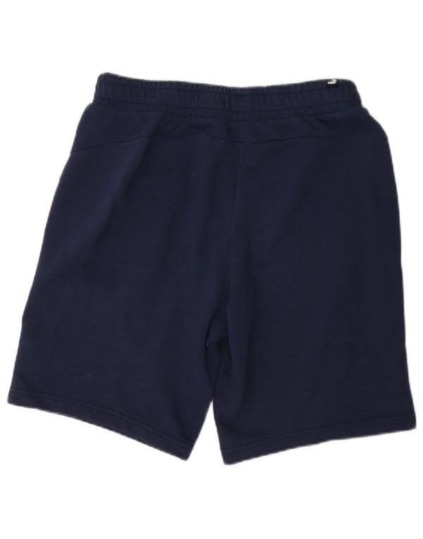 Shorts esportivos masculinos Puma Graphic médio azul marinho algodão