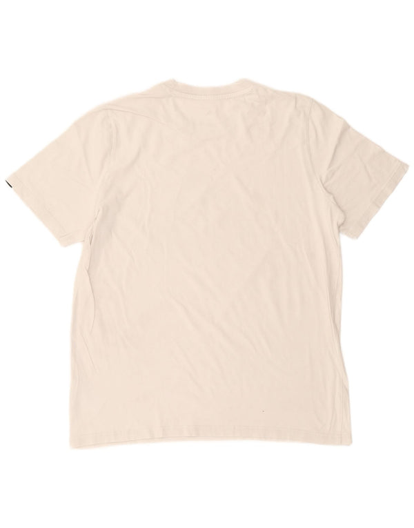 Adidas Mens Graphic T-Shirt Top Grande Algodão Branco