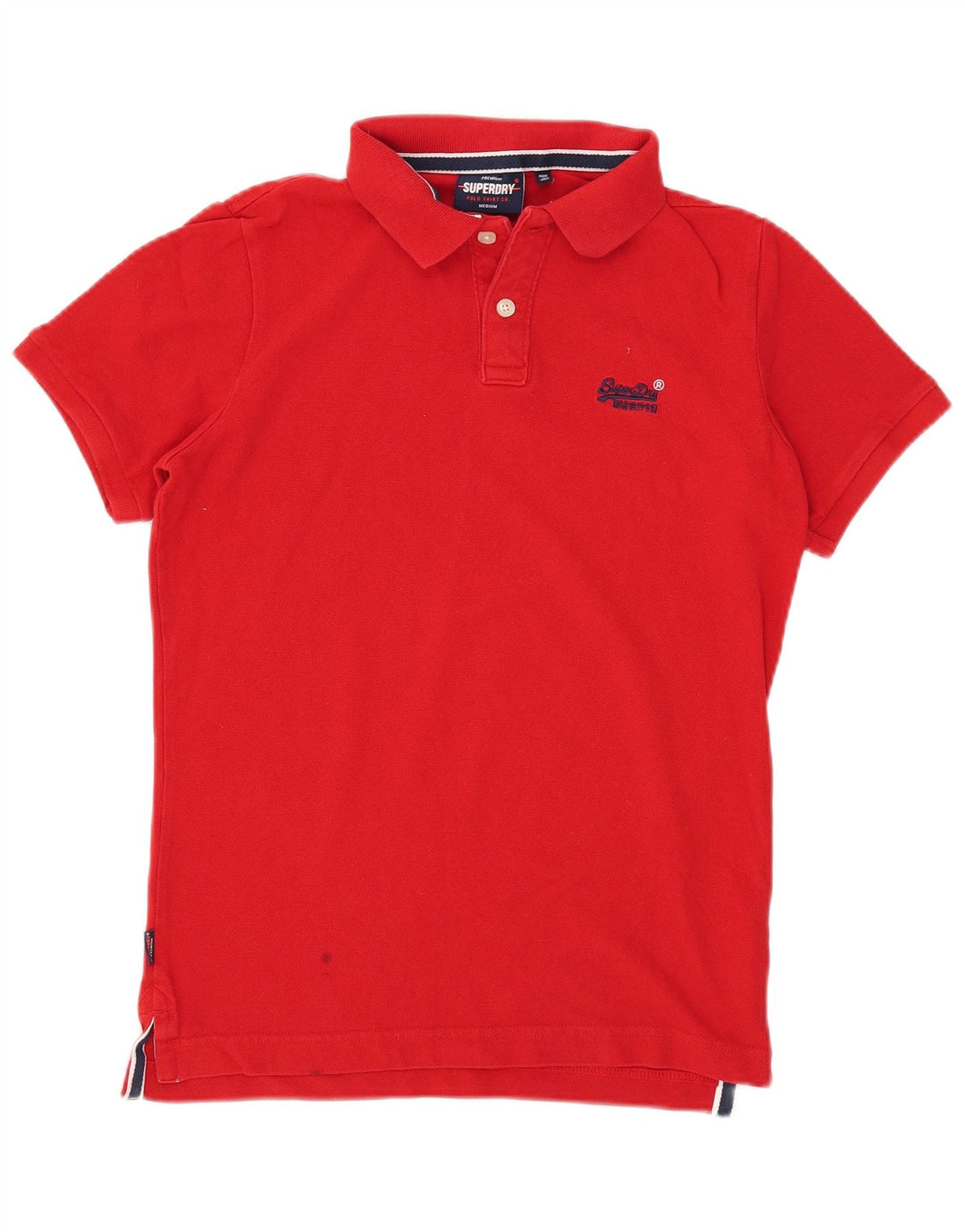 Camisa polo masculina Superdry médio algodão vermelho