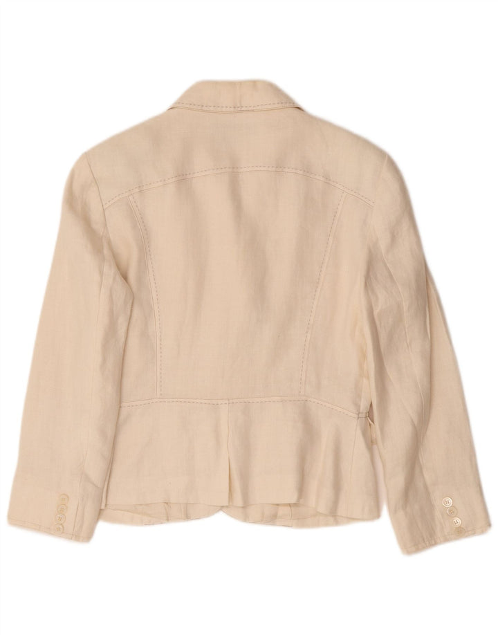 Jaqueta blazer feminina Zara com 2 botões EU 44 XL off white acetato