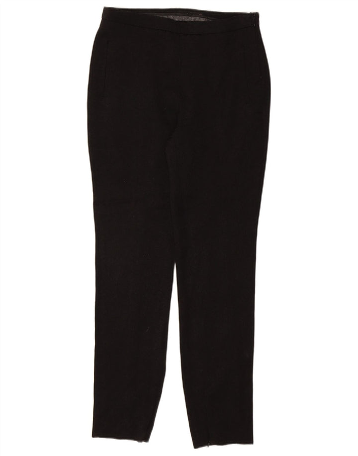 ZARA Womens Slim Casual Trousers Small W26 L28 Black