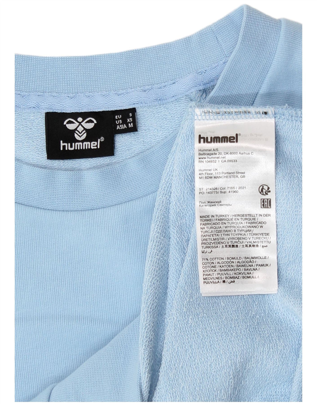 Hummel moletom masculino gráfico jumper pequeno azul algodão