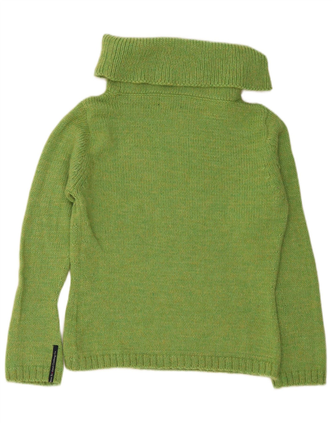 Suéter feminino Ness com gola redonda Reino Unido 14 grande lã verde