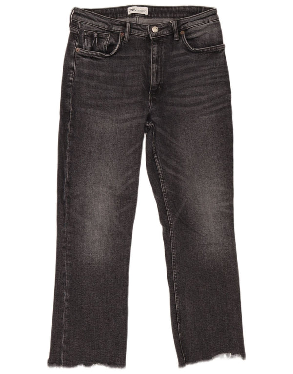 Calça jeans reta feminina Zara EU 40 médio W30 L26 cinza