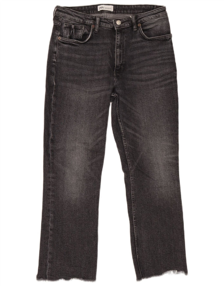 Calça jeans reta feminina Zara EU 40 médio W30 L26 cinza