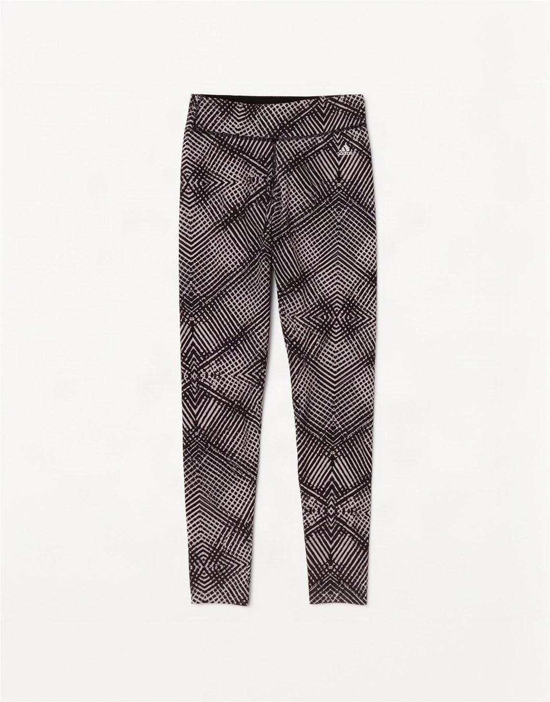 Adidas Womens Climalite Leggings UK 4/6 XS Preto Geométrico Poliéster
