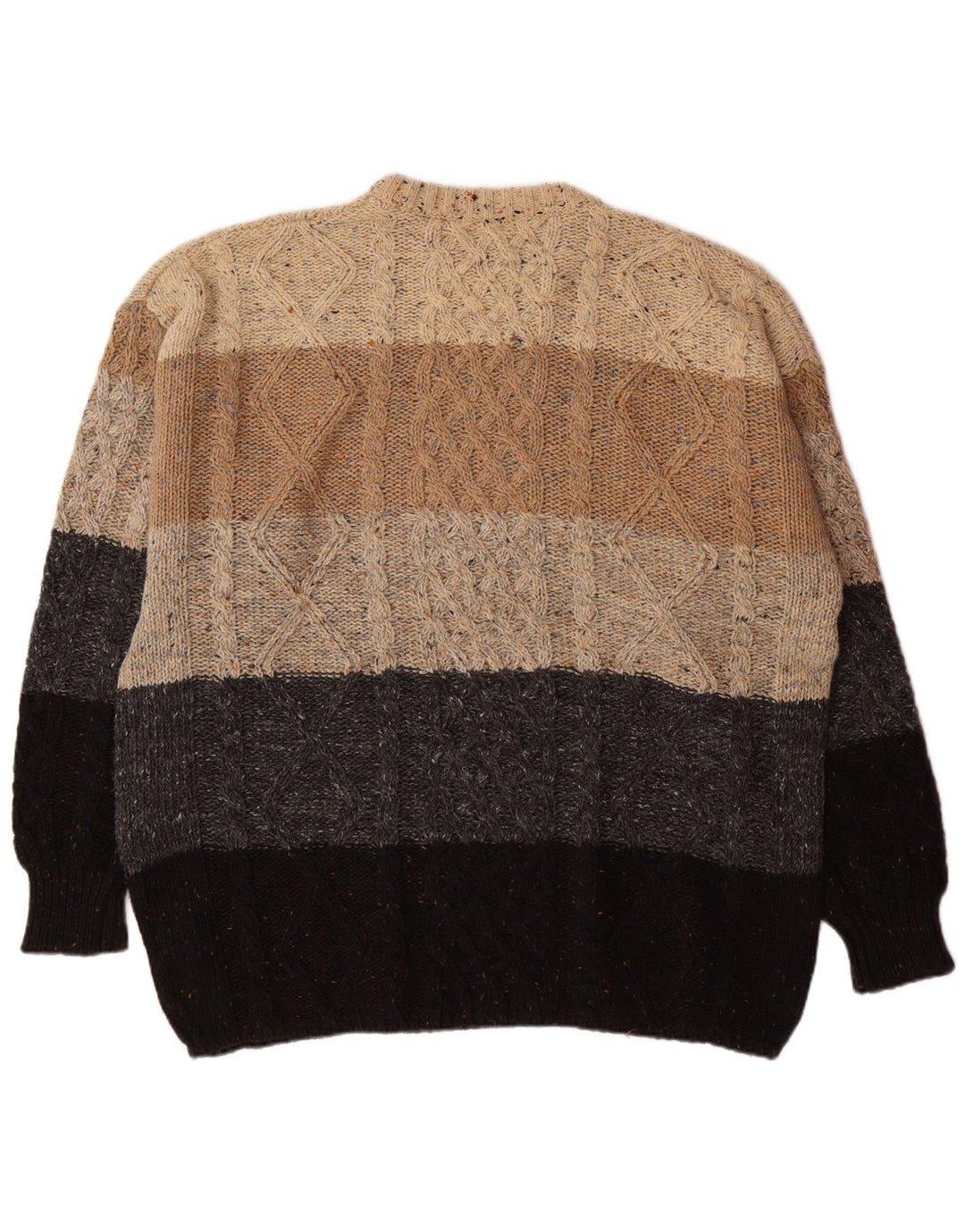 NOVO suéter masculino FAST com gola redonda 2XL bloco colorido multicolorido