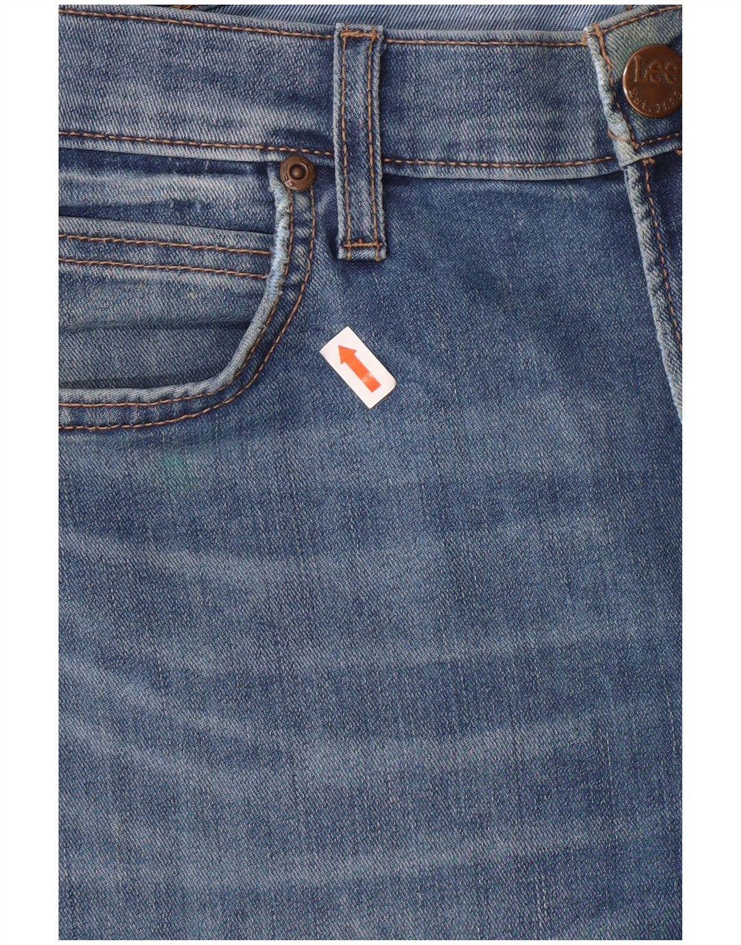 Lee Womens Rider Slim Jeans W30 L34 Azul Algodão