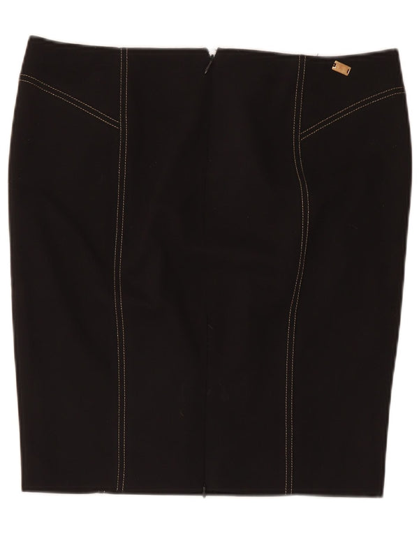 Saia lápis feminina Roccobarocco IT 46 grande W34 poliéster preto