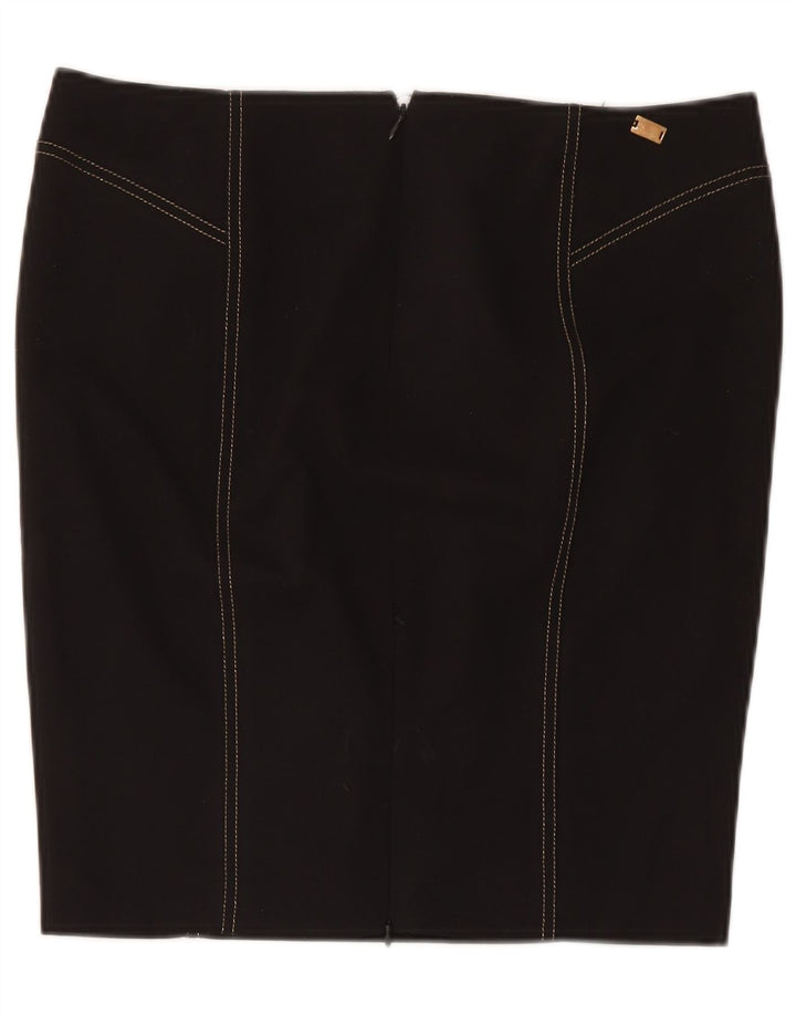 Saia lápis feminina Roccobarocco IT 46 grande W34 poliéster preto