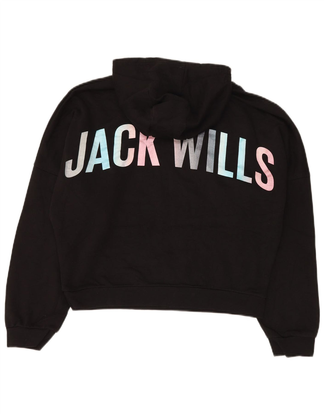 JACK WILLS Suéter feminino oversized com capuz e estampa gráfica 14-15 anos preto