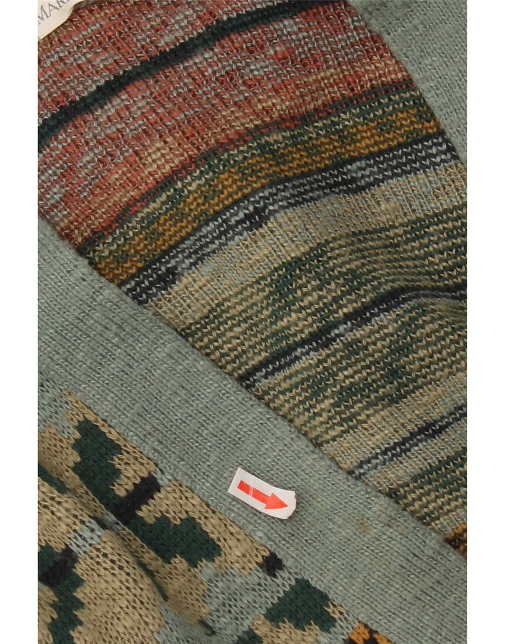Suéter cardigã masculino Marks & Spencer médio multicolorido Fair Isle