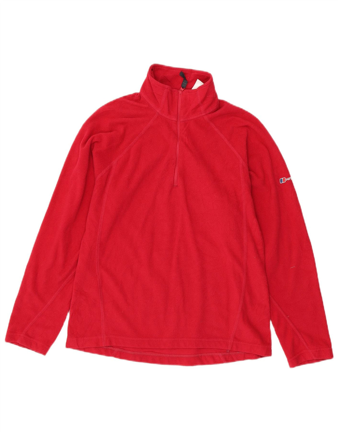 Suéter feminino de lã com zíper e gola BERGHAUS Reino Unido 12 poliéster rosa médio