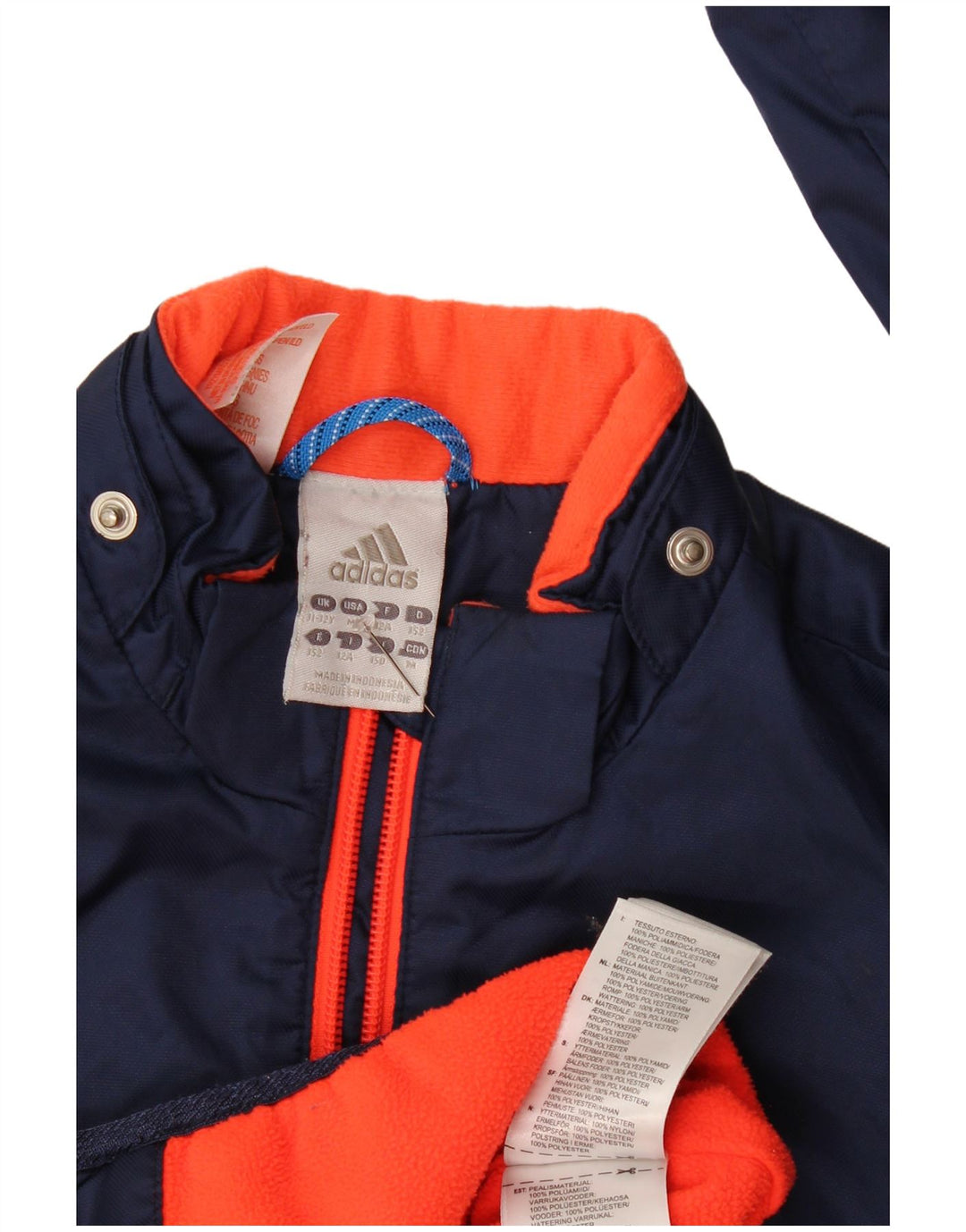 Jaqueta corta-vento Adidas Menino 11-12 Anos Azul Marinho Colourblock Poliamida