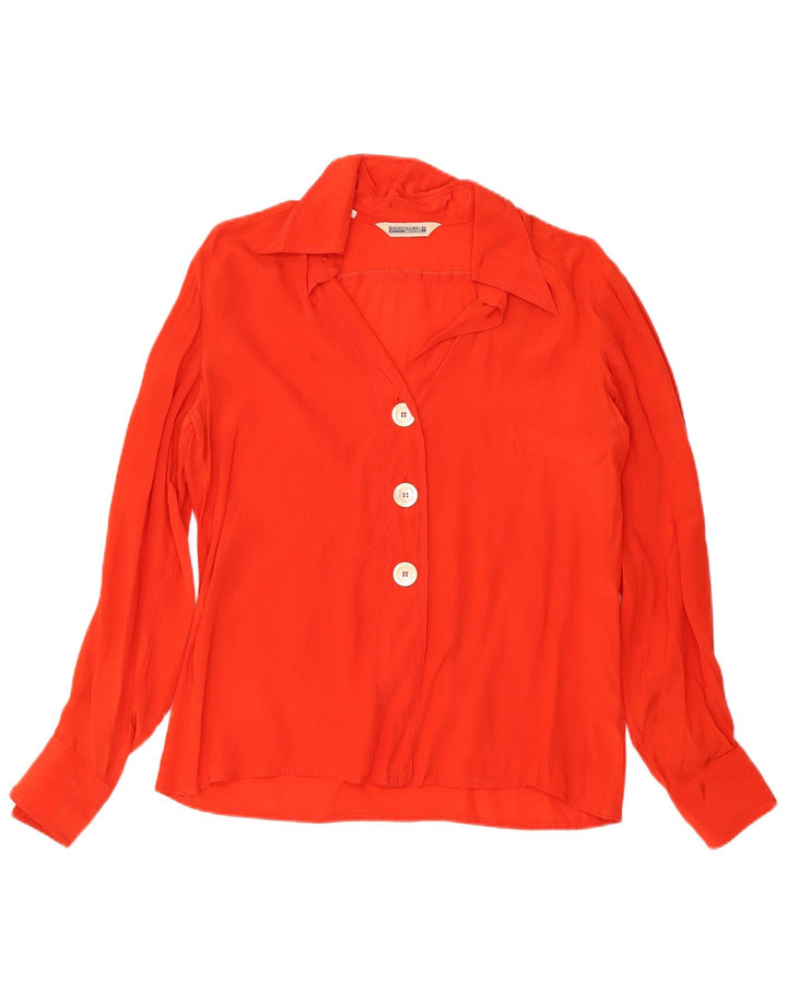 Camisa feminina Pancaldi manga comprida regular fit grande vermelha