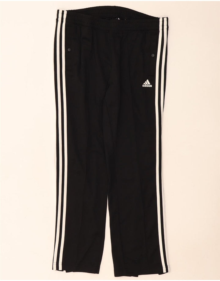 Calça de treino feminina Adidas UK 16/18 grande poliéster preto