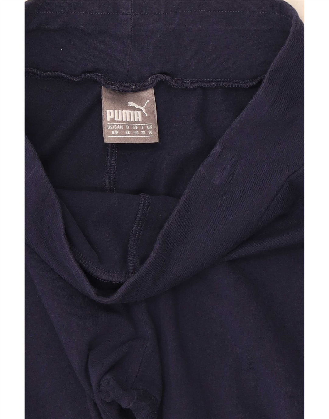 Leggings Puma Feminino UK 10 Pequeno Azul Marinho