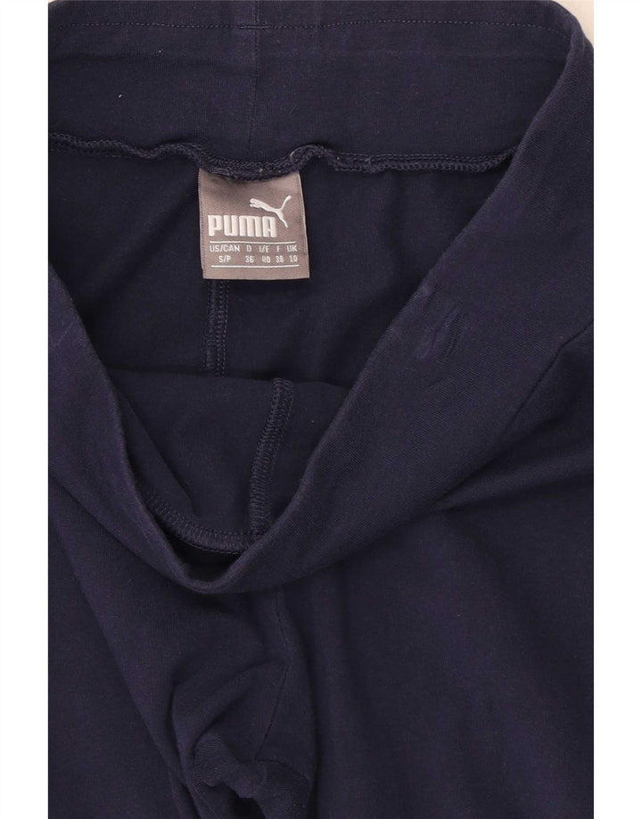 Leggings Puma Feminino UK 10 Pequeno Azul Marinho