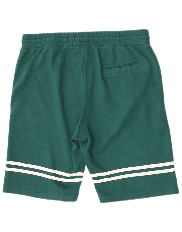 Kappa Mens Sport Shorts Grande Poliéster Listrado Verde