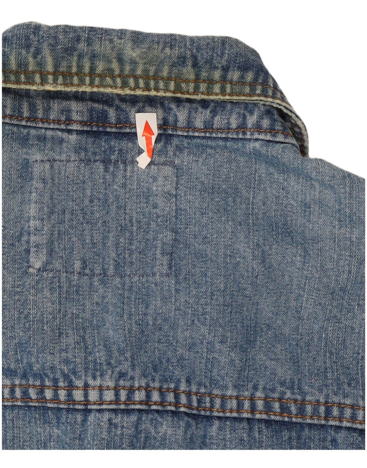 Jaqueta jeans masculina John Baner Reino Unido 38 algodão azul médio