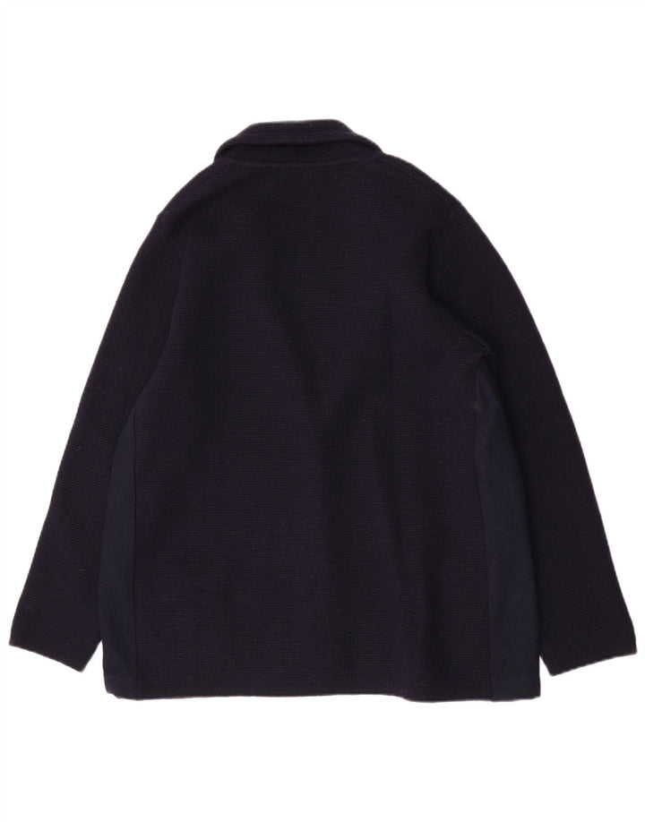 Jaqueta Blazer Feminina Vintage com 2 Botões Reino Unido 12 Azul Marinho Médio