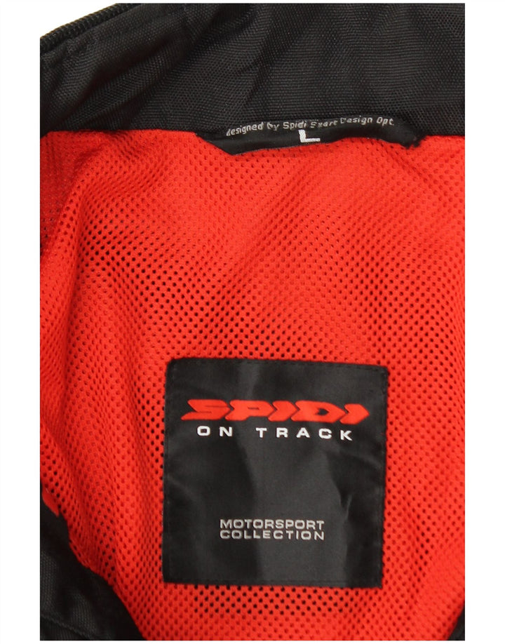 Jaqueta masculina Spidi Graphic Moto Racer UK 40 grande preta