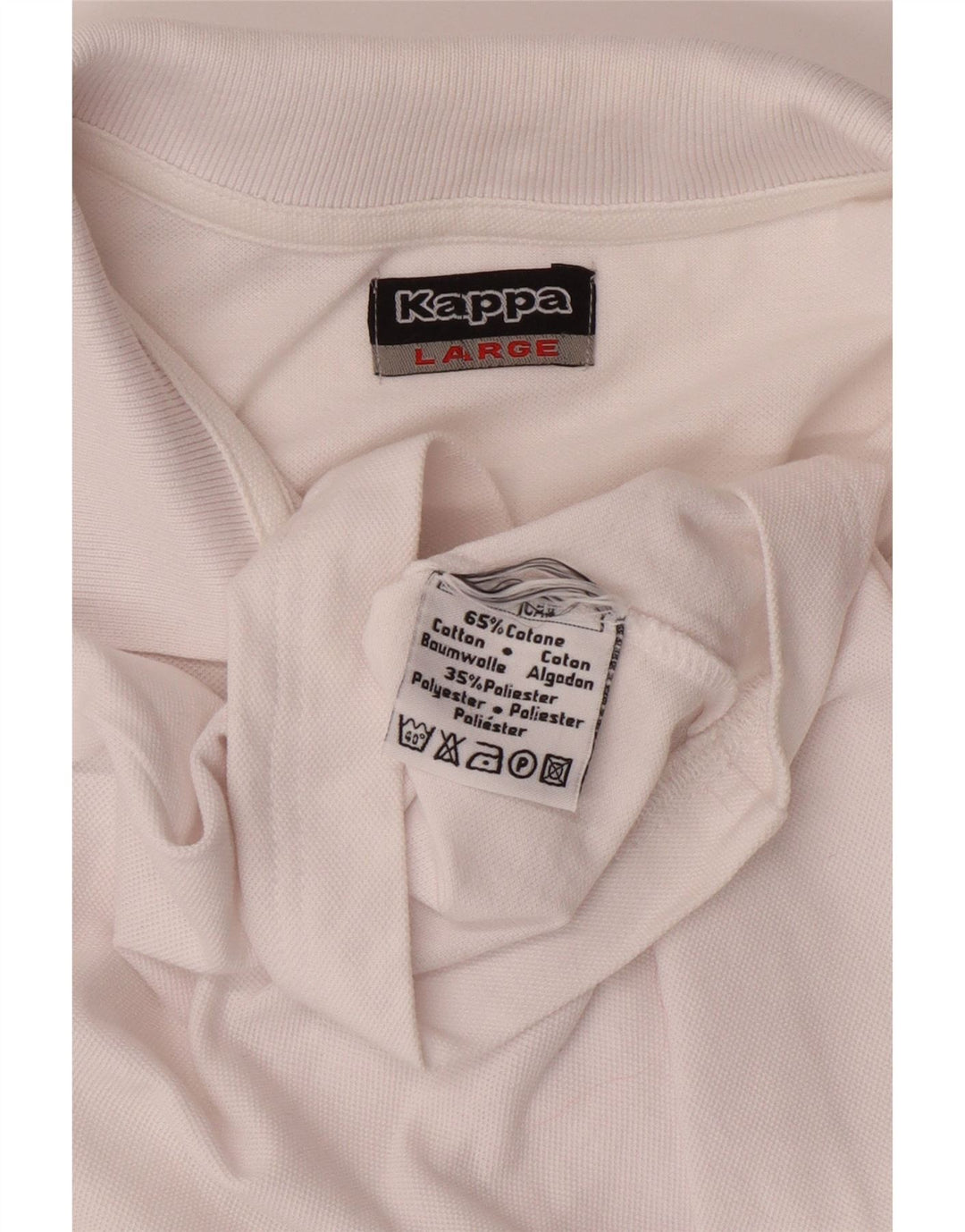 Camisa polo masculina KAPPA grande algodão branco