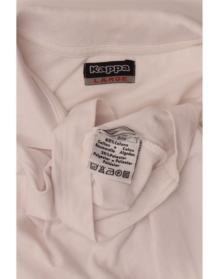 Camisa polo masculina KAPPA grande algodão branco