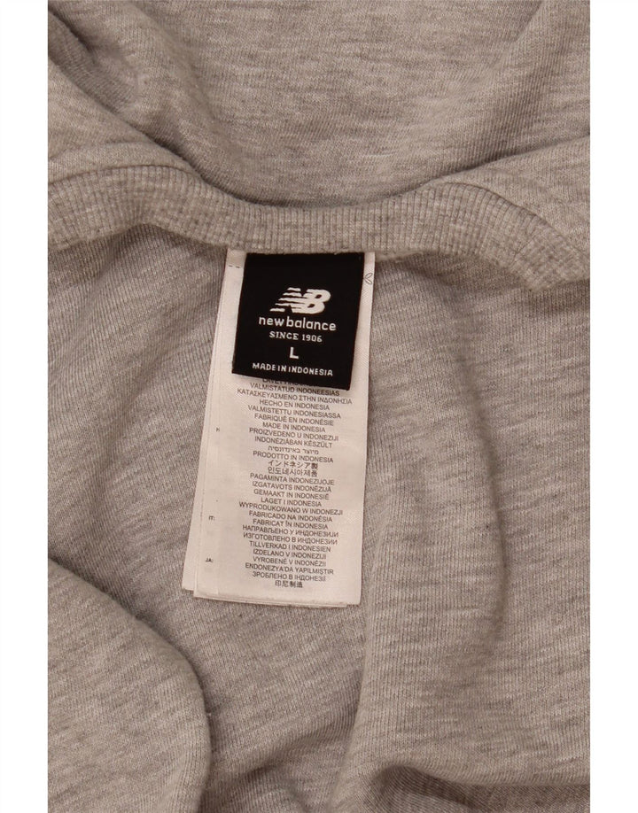 Moletom masculino New Balance grande algodão manchado cinza
