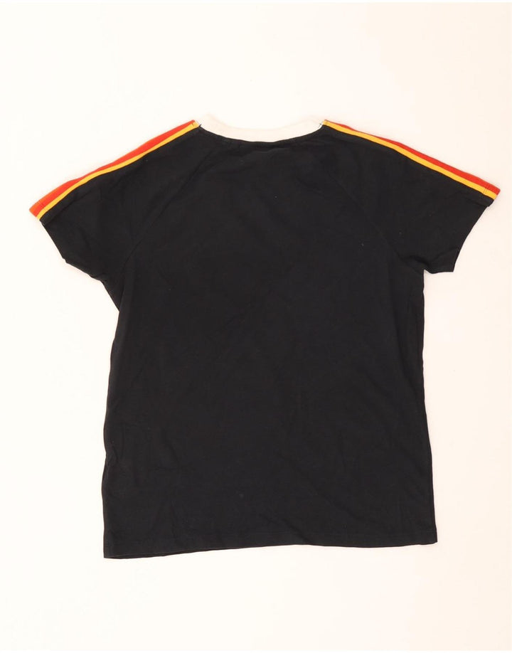 Camiseta feminina Superdry de ajuste solto Top UK 6 XS azul marinho algodão