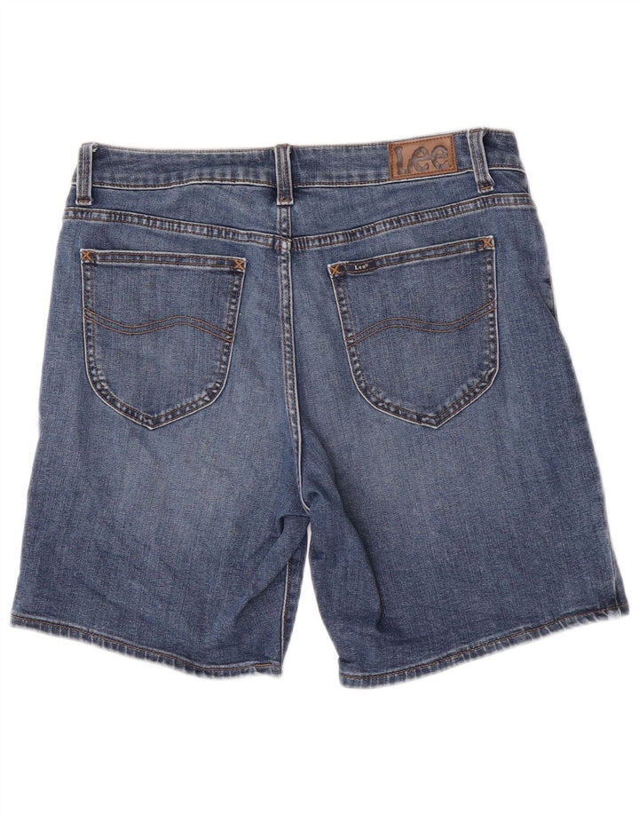 Shorts jeans feminino Lee de cintura média com ajuste regular EUA 8 médio W30 algodão azul