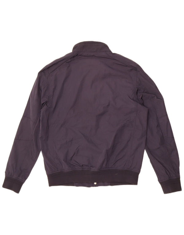 Zara Mens Bomber Jacket UK 40 Grande Poliéster Azul Marinho