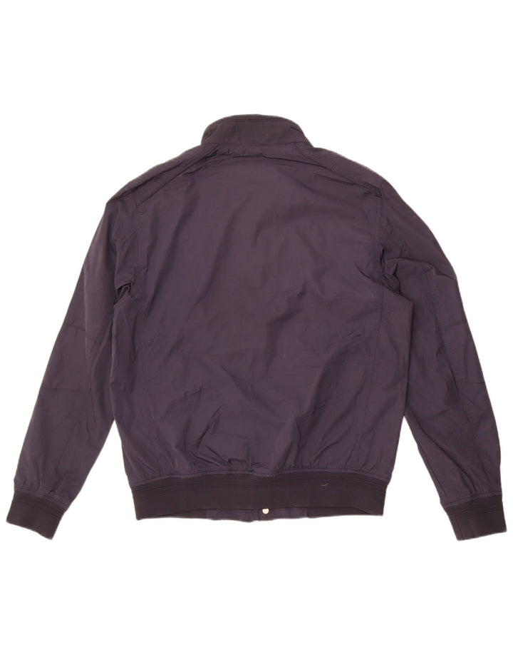 Zara Mens Bomber Jacket UK 40 Grande Poliéster Azul Marinho
