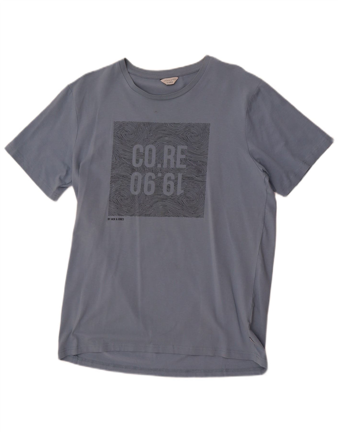 Camiseta gráfica masculina Jack & Jones Top XL algodão azul