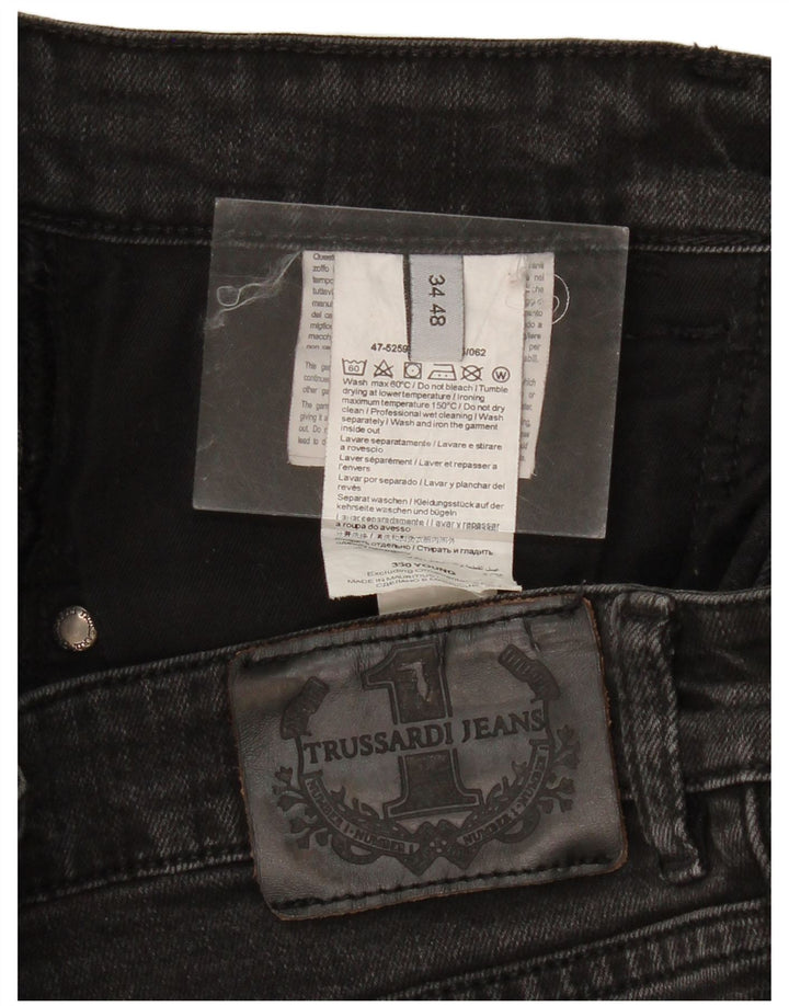 TRUSSARDI Jeans Slim Masculino W34 L31 Algodão Preto