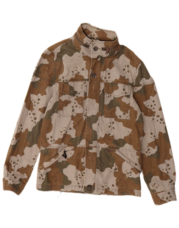 Jaqueta utilitária masculina com capuz Levi's UK 36 pequena camuflagem cáqui