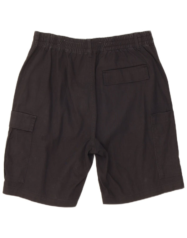 Zara Mens Cargo Shorts EU 42 Grande W32 Algodão Preto