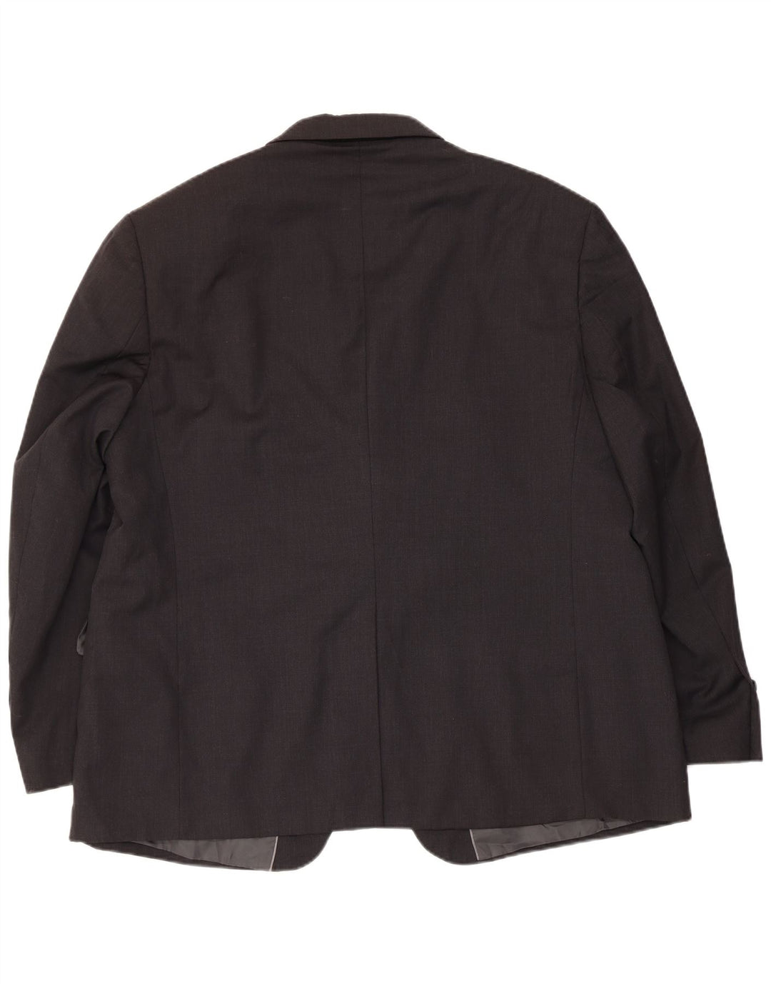 Jaqueta blazer masculina Marks & Spencer curta de 3 botões Reino Unido 48 2XL lã cinza