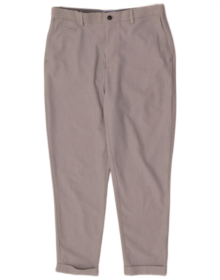 Calça Chino Regular Cônica Masculina Zara EU 40 Médio W31 L25 Cinza