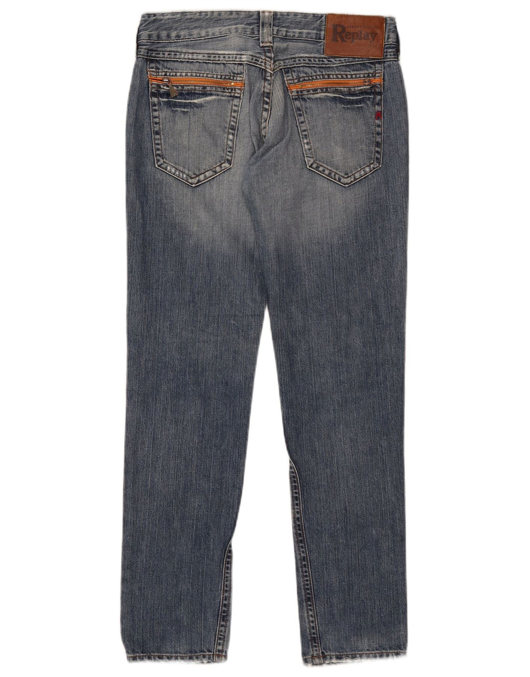 Replay Jeans reto feminino W28 L30 azul algodão